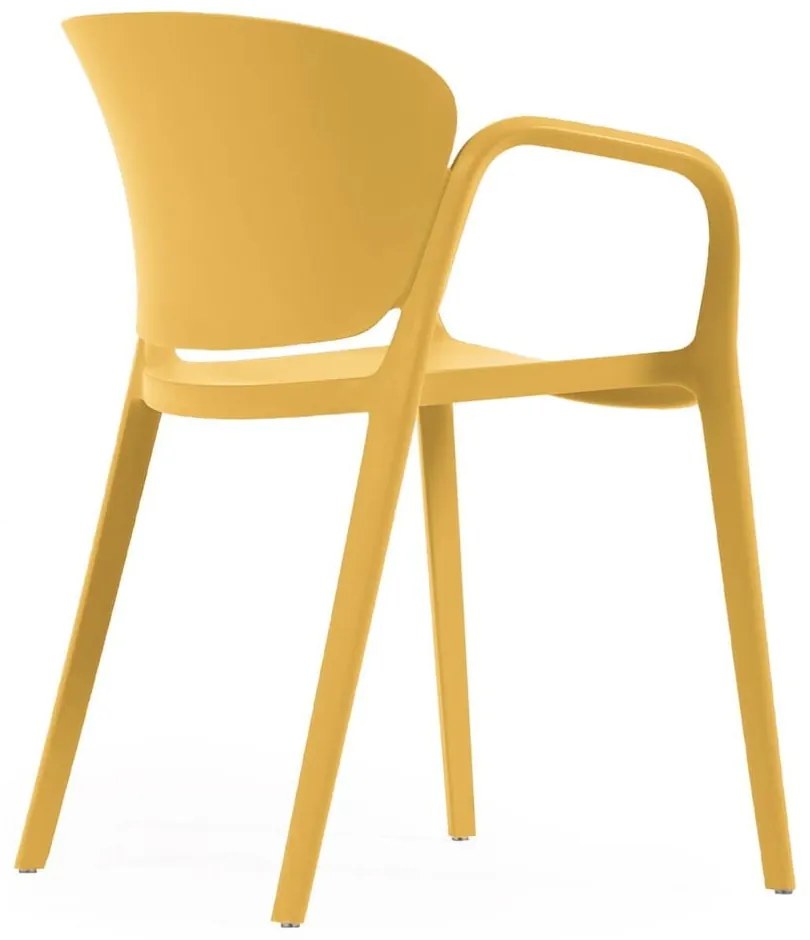 Żółte plastikowe krzesło ogrodowe Ania – Kave Home
