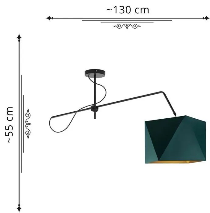 Lampa wisząca z ruchomym ramieniem - L1-K45