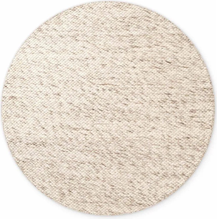 Beżowo-naturalny wełniany okrągły dywan tkany ręcznie ø 160 cm Lyon Beans – Elle Decoration