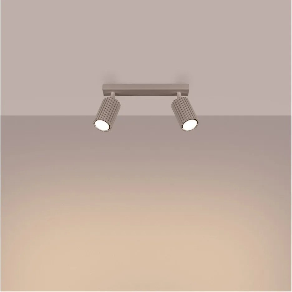 Szarobrązowa metalowa lampa punktowa 6,5x30 cm Gleam – Sollux