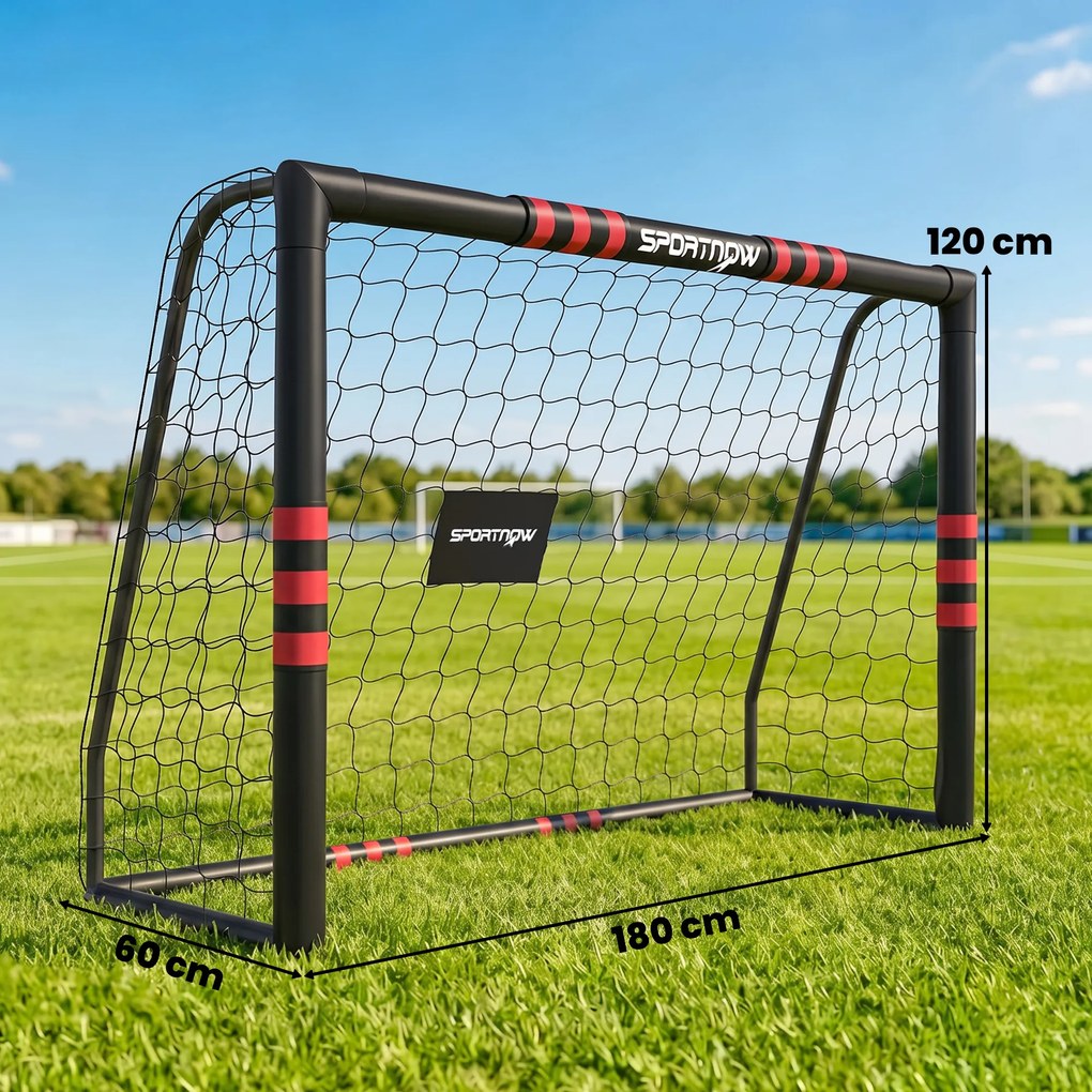SPORTNOW Bramka do ogrodu 1,8 x 1,2 m dla młodzieży i dorosłych, solidna bramka outdoor z siatką, wyściółką, kotwami ziemnymi | Aosom PL