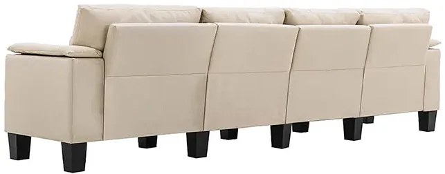 4-osobowa sofa kremowa z podłokietnikami - Ekilore 4Q