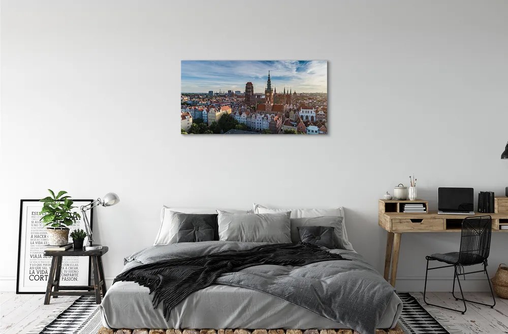 Obraz na płótnie Gdańsk Panorama kościół