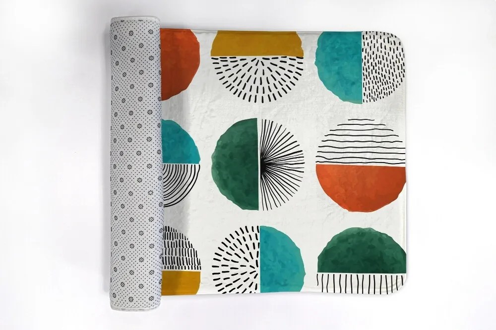 Dywanik antypoślizgowy do łazienki Dywanik antypoślizgowy do łazienki Kółka Linie