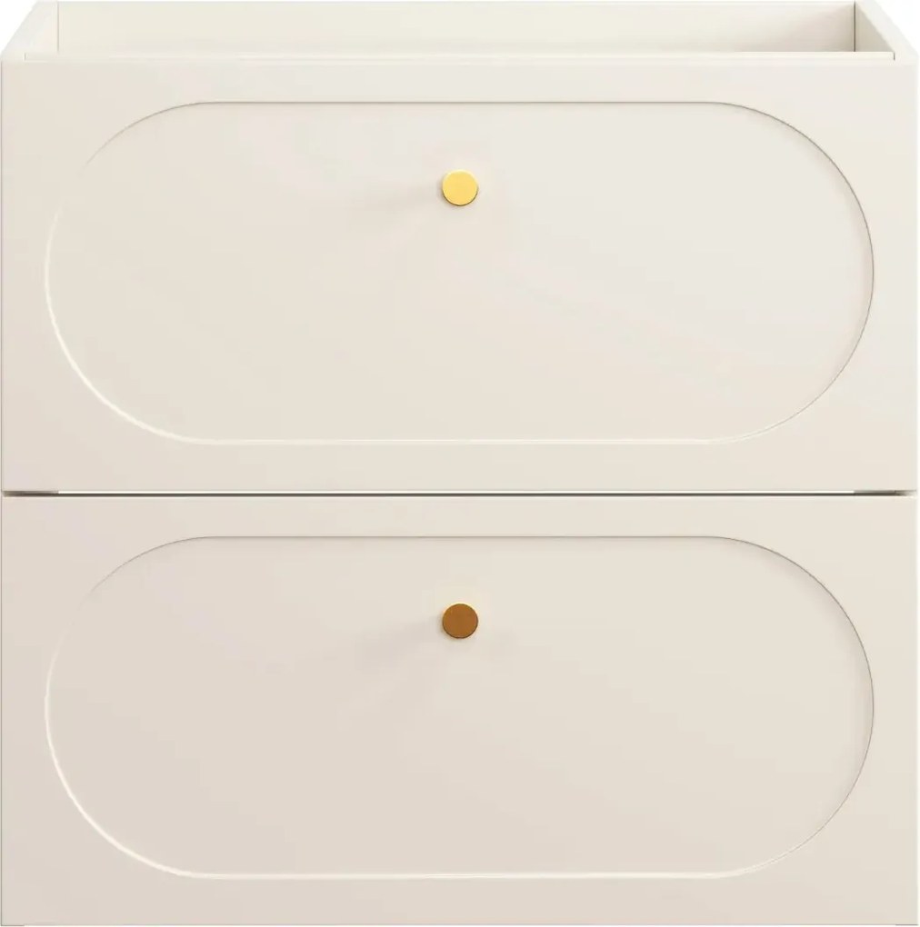 Zestaw szafek pod umywalki nablatowe DONNA SAND 120cm beż piaskowy z blatem COMAD