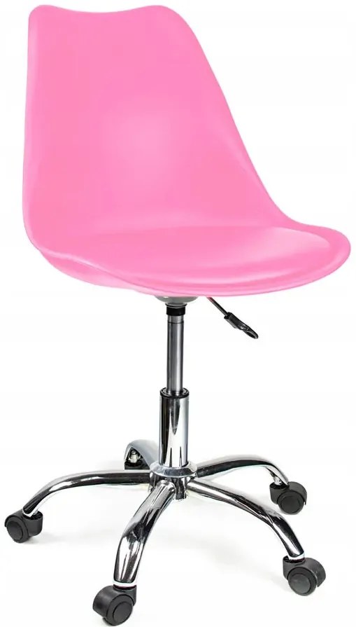 Różowe krzesło obrotowe do nauki F1-R00