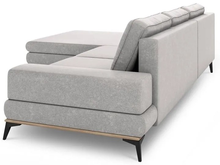 Jasnoszary rozkładany narożnik Windsor &amp; Co Sofas Planet, lewostronny