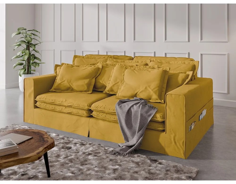 Żółta sofa 236 cm Nora – Ropez