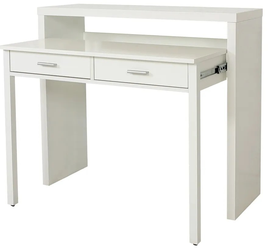 Biała konsola/biurko wysuwane Woodman Desk
