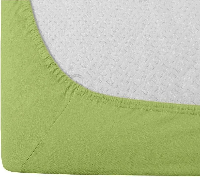 PrzytulneMieszkanie.pl Prześcieradło jersey HIGHFIT pistacjowe 180 x 200 cm