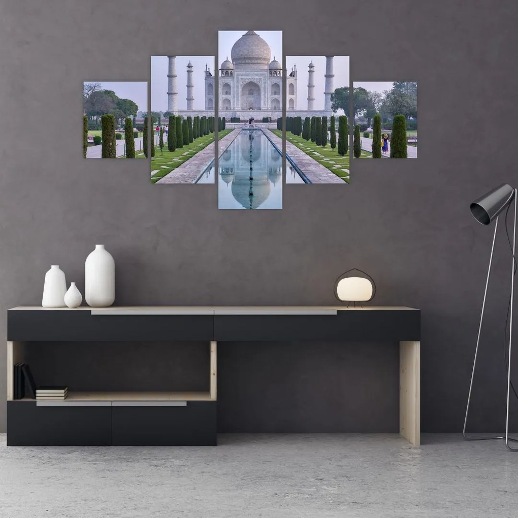 Obraz - Taj Mahal o wschodzie słońca (125x70 cm)
