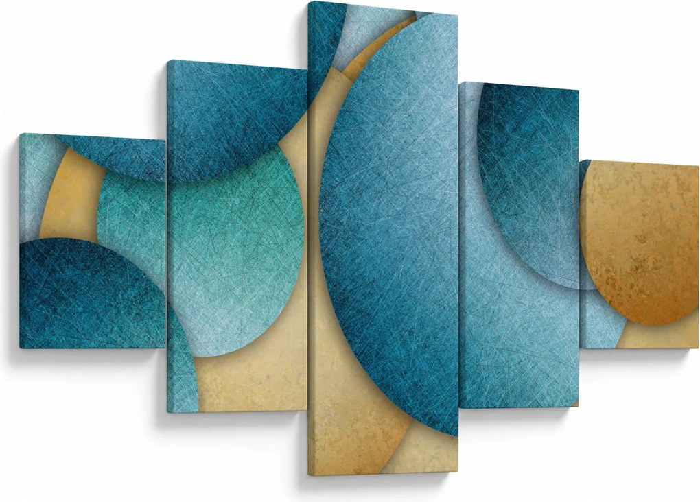 Obraz kręgów abstrakcji (125x70 cm)