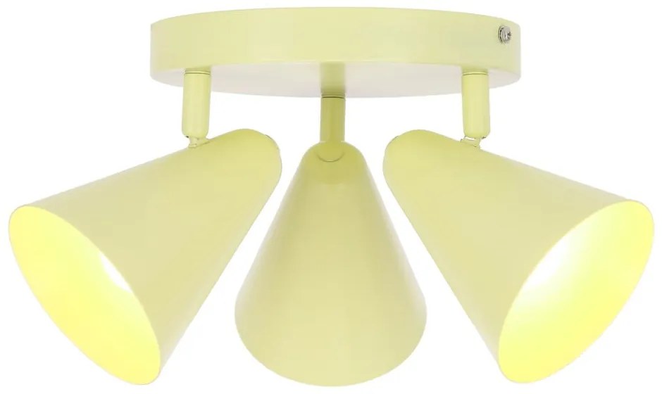 Żółta lampa sufitowa z metalowym kloszem 34x34 cm Amor – Candellux Lighting