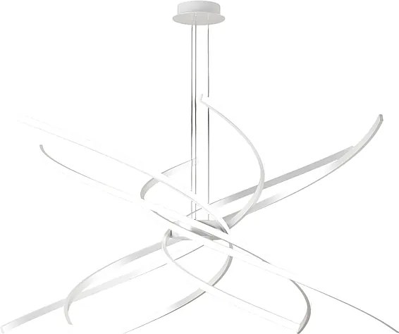 Nowoczesny żyrandol LED Tornado 88W 5950LM 1163/S100 biały