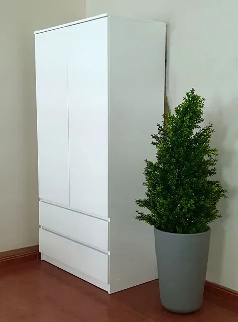 Biały komplet mebli szafa i komoda R8-S70