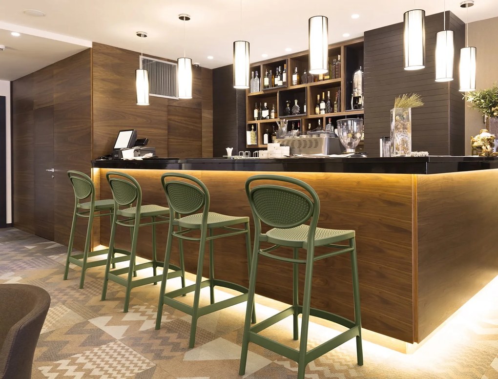 Ażurowy hoker do domu i kawiarni Marcel Bar 65