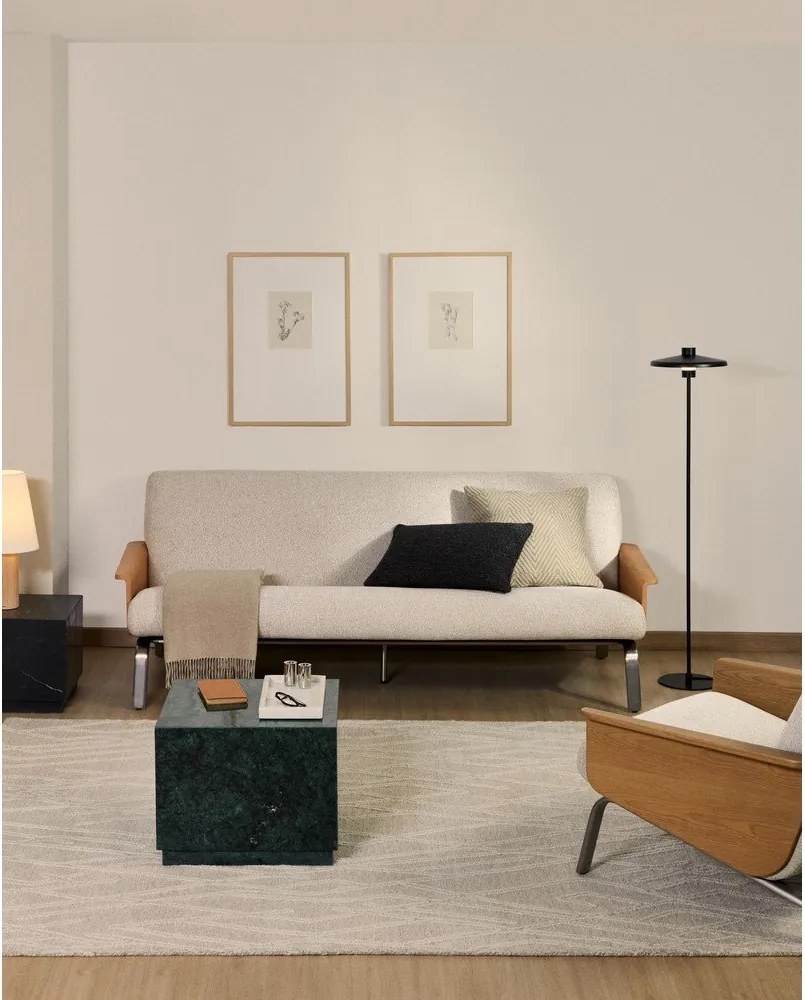 Beżowa sofa z tkaniny szenilowej 205 cm Amsen – Kave Home