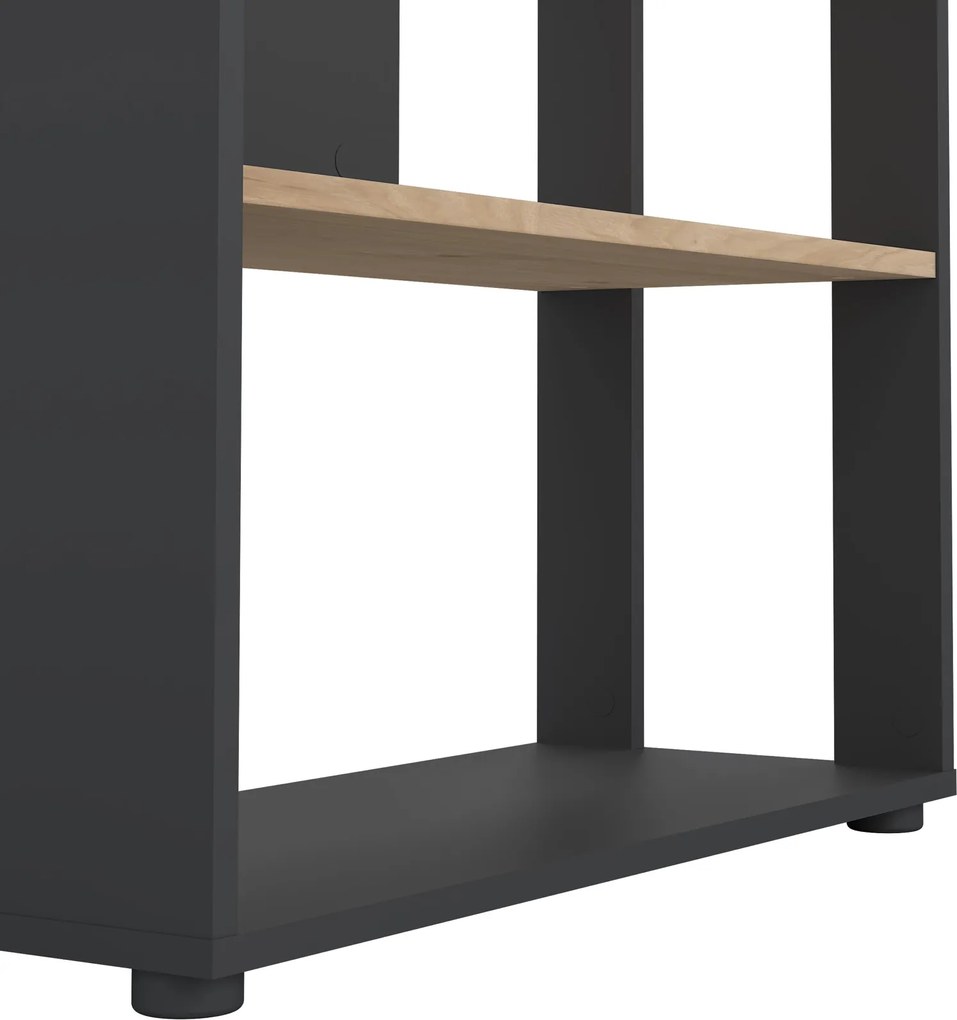 Regał biurowy otwarty 4 półki Sign 80 szary mat/jackson hickory