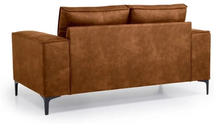 Koniakowa sofa z imitacji skóry 164 cm Copenhagen – Scandic