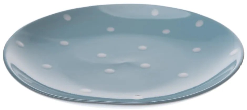 Błękitny talerz ceramiczny Dakls Dottie, ø 25 cm