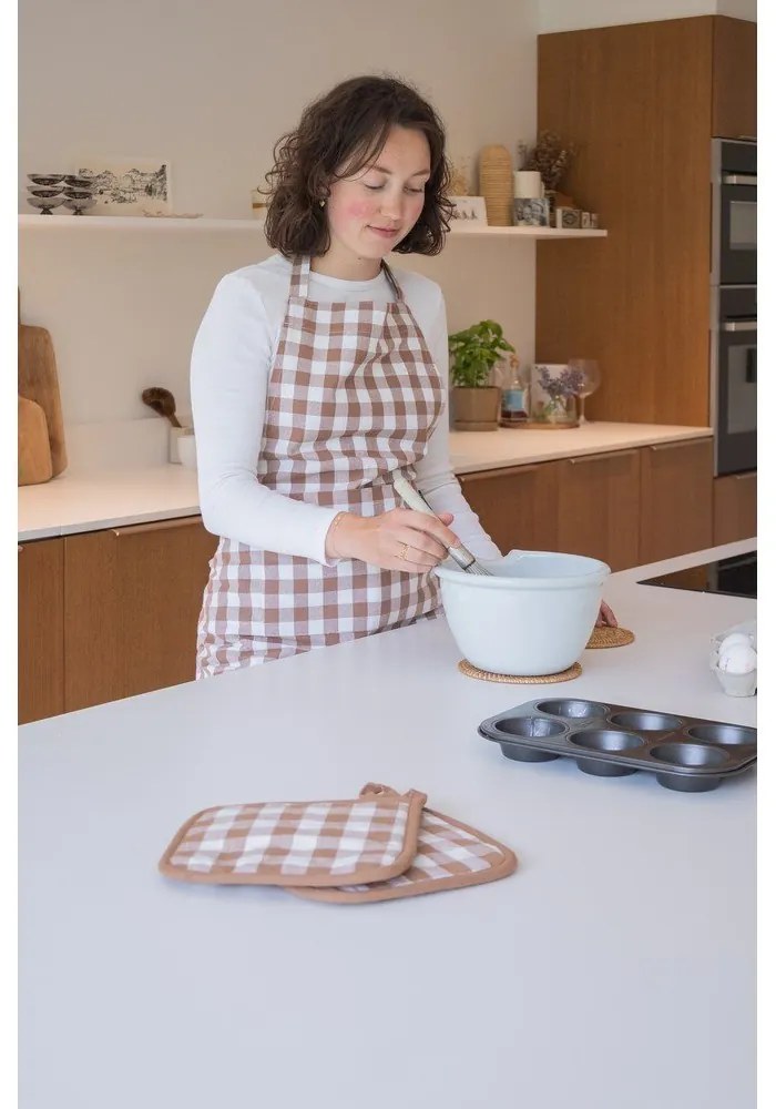 Bawełniane rękawice kuchenne zestaw 2 szt. Gingham – Tiseco Home Studio