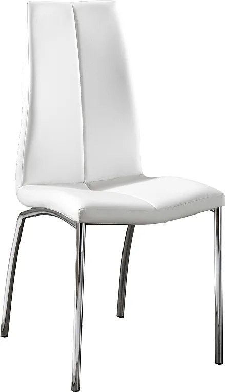 Zestaw 4 nowoczesnych krzeseł "Pilea" ze skóry ekologicznej w kolorze brązowym, tapicerowanych metalowymi nogami, 44x43, 92 h