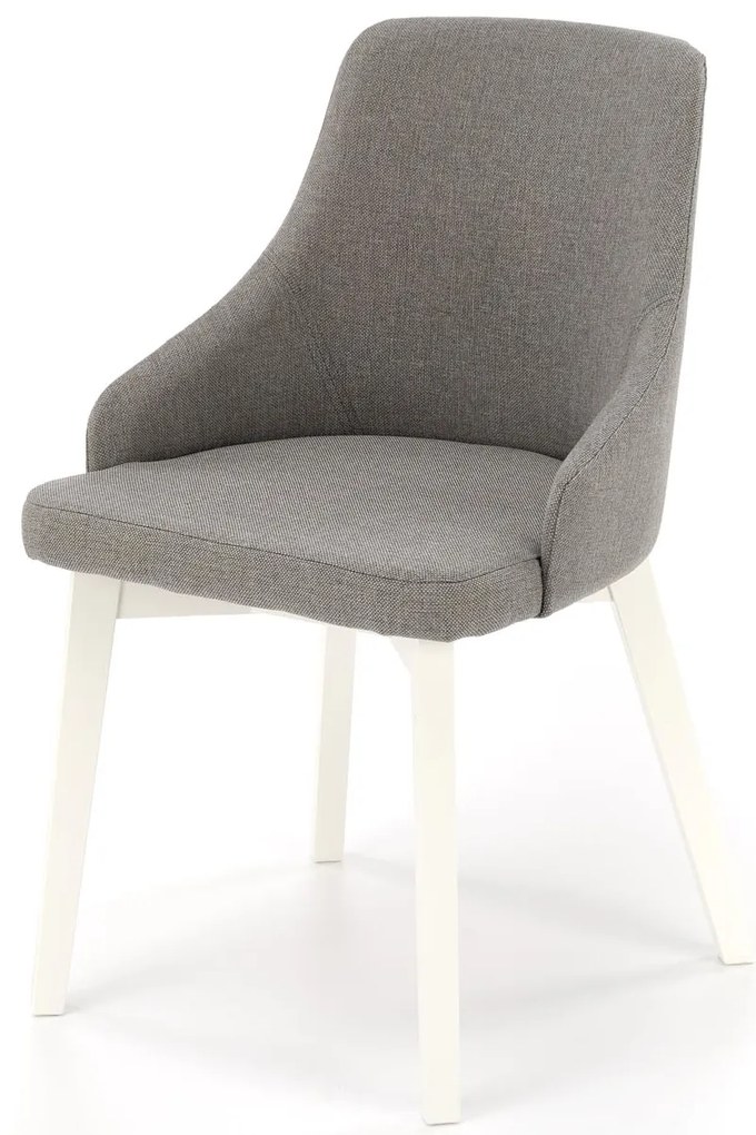 Krzesło do Jadalni Tapicerowane, Szary/Biały TOLEDO Inari 91