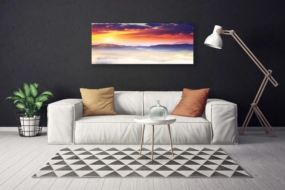 Obraz canvas Górski Szczyt w Blasku Słońca