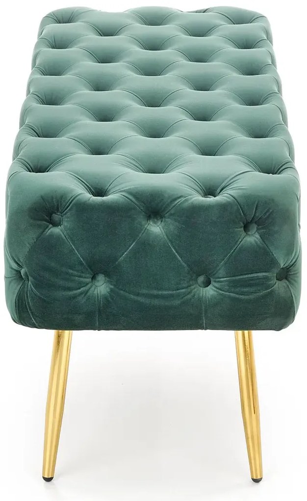 Zielone pikowane siedzisko w stylu glamour - Costro
