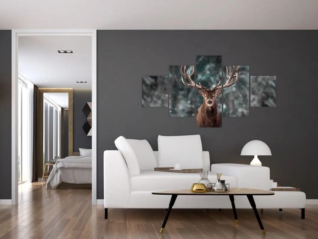 Obraz - Majestatyczność jelenia (125x70 cm)