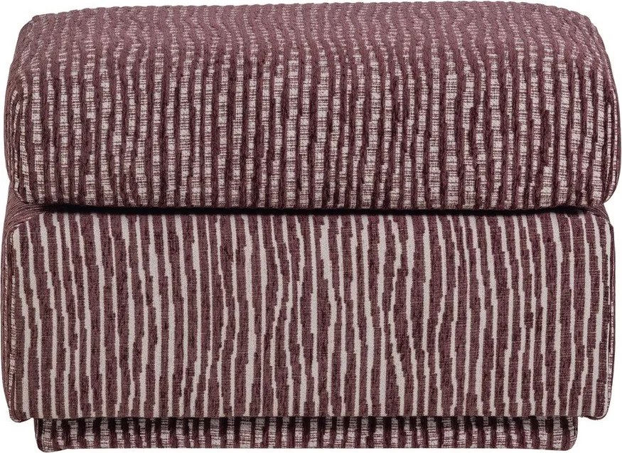 Bordowy tapicerowany podnóżek Lou – WOOOD