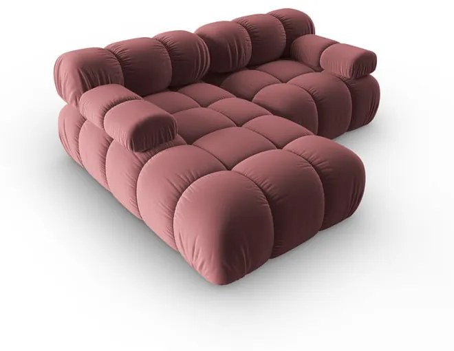 Różowa aksamitna sofa 191 cm Bellis – Micadoni Home