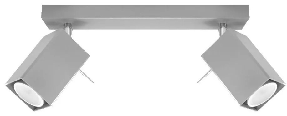 Sollux SL.0456 - Lampa punktowa MERIDA 2xGU10/40W/230V szara