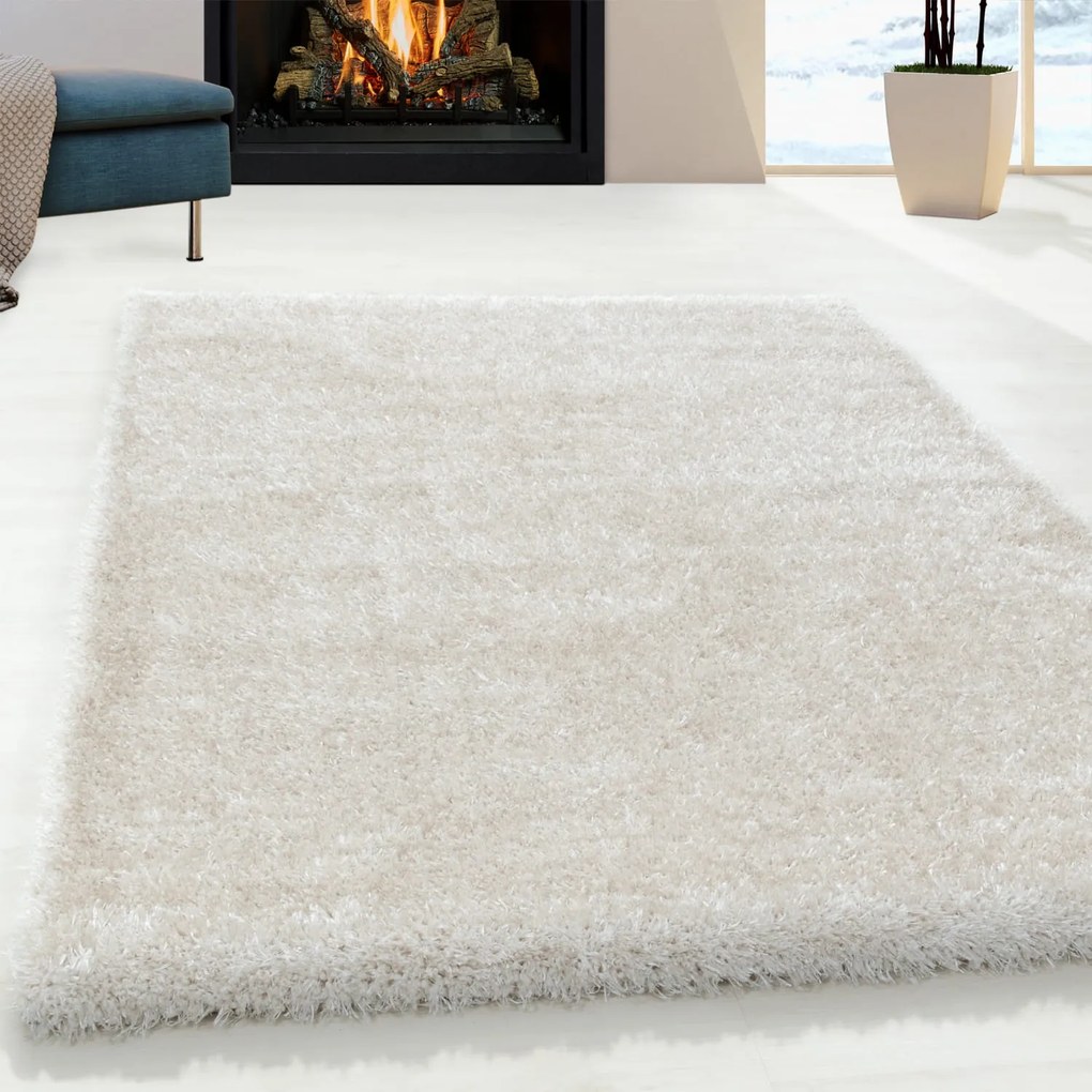 Dywan shaggy poliestrowy Brilliant latte 120 cm x 170 cm