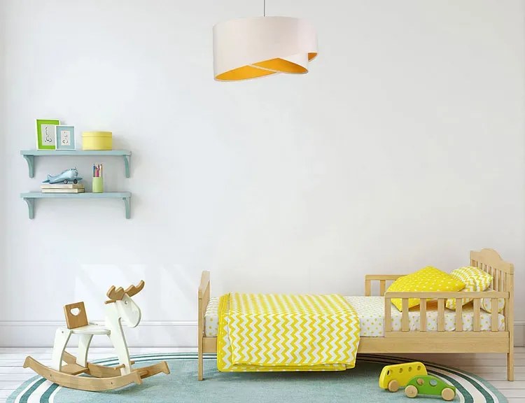 Biało-żółta nowoczesna lampa wisząca - EX990 C6-R61