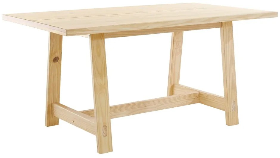Stół z litego drewna sosnowego w naturalnym kolorze 90x160 cm Derby – Støraa