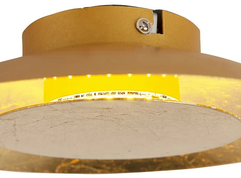 Lampa sufitowa w stylu art deco złoto/mosiądz z wbudowanym LED - Sun Nowoczesny Oswietlenie wewnetrzne