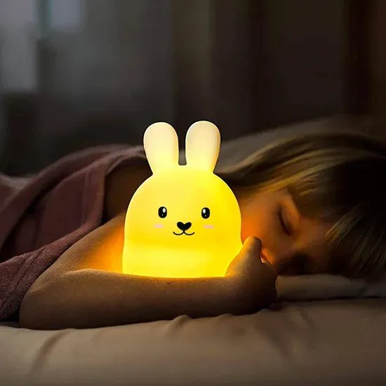 Lampka nocna LED RGB dla dziecka królik - Danola