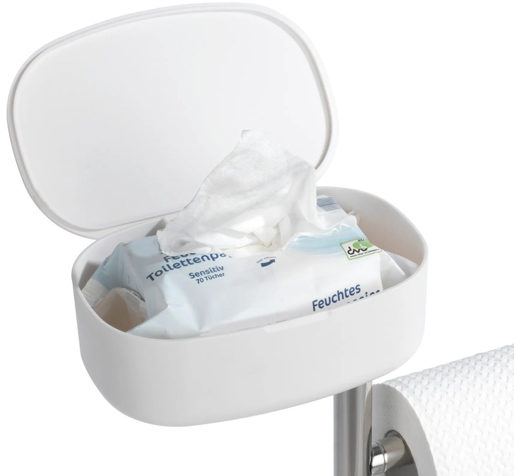 Stojak na papier i szczotkę wc z półką i koszem RIVAZZA, 4w1, WENKO