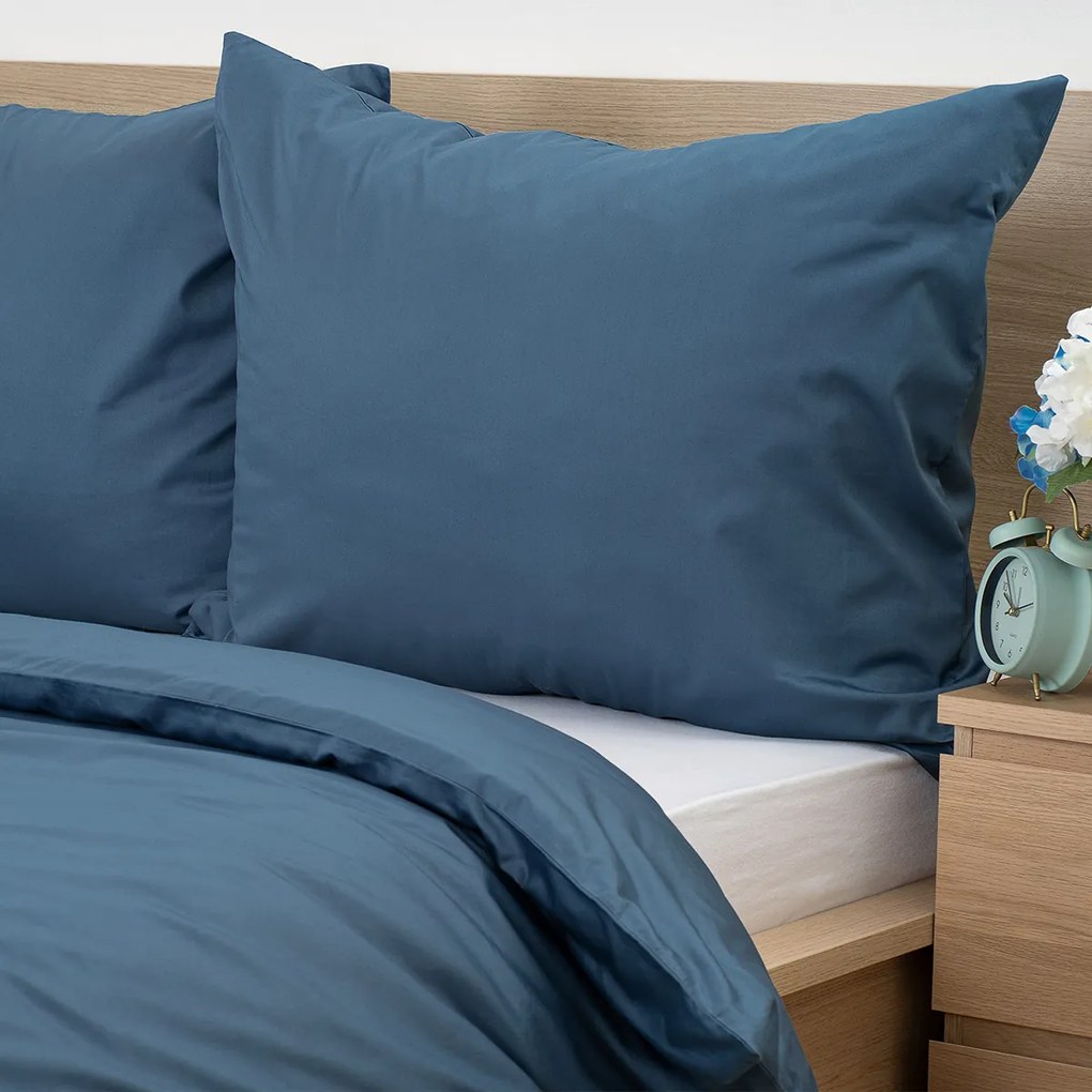 4Home Satynowa pościel Sea Blue, 140 x 220 cm, 70x 90 cm, 140 x 220 cm, 70 x 90 cm