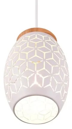Biała lampa wisząca ø 15 cm Bidar – Trio