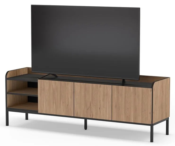 Szafka pod TV w dekorze dębu w naturalnym kolorze 160x55x42 cm Adara – Marckeric