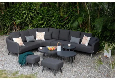 Melia LIKA-TEX® antracyt - luksusowy zestaw ogrodowy