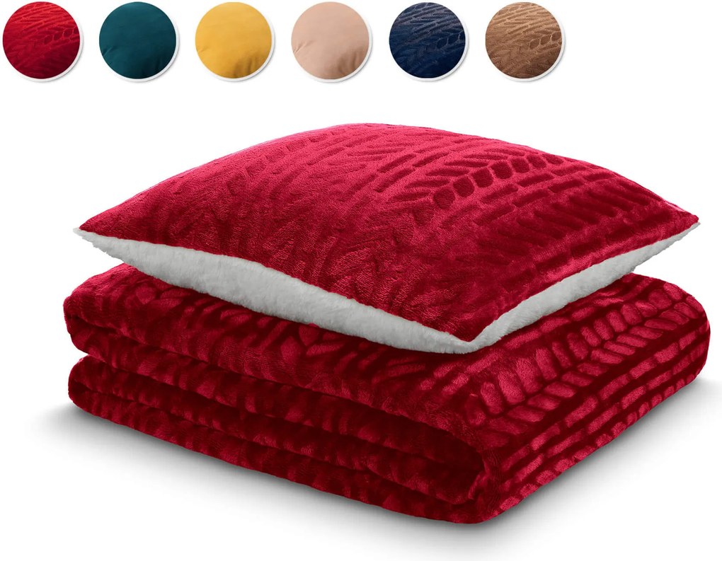 KOC I PODUSZKA WARM HUG 200x200 cm SOFT PINK 3