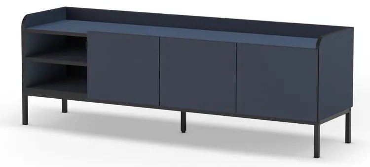 Niebieska szafka pod TV 160x55x42 cm Adara – Marckeric