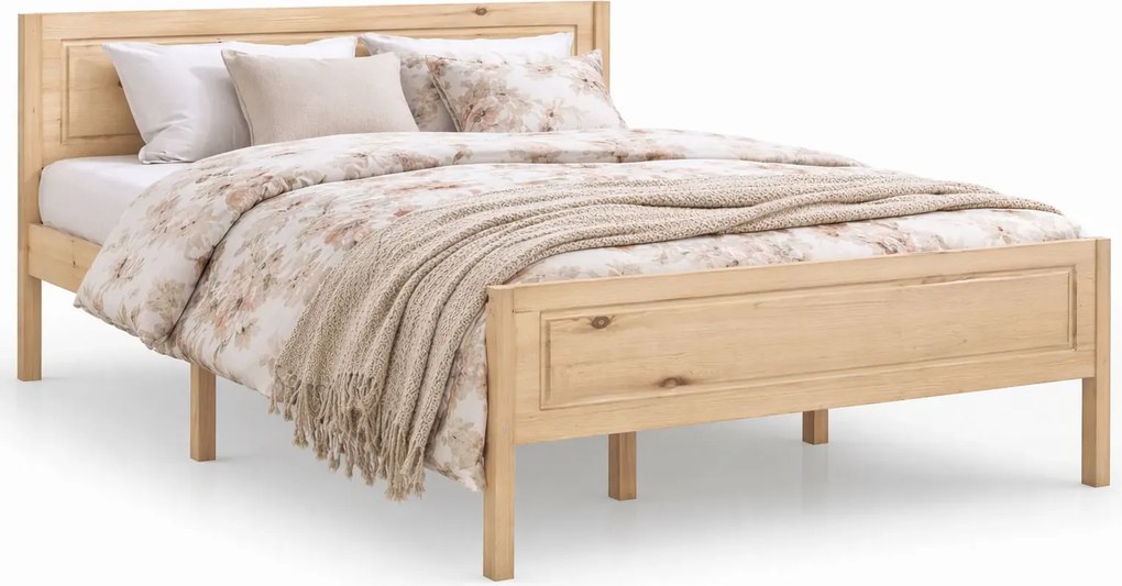 Drewniane łóżko z naturalnej sosny 120x200 W9-C81