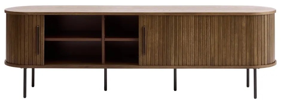 Brązowa szafka pod TV w dekorze dębu 180x56x45 cm Nola – Unique Furniture