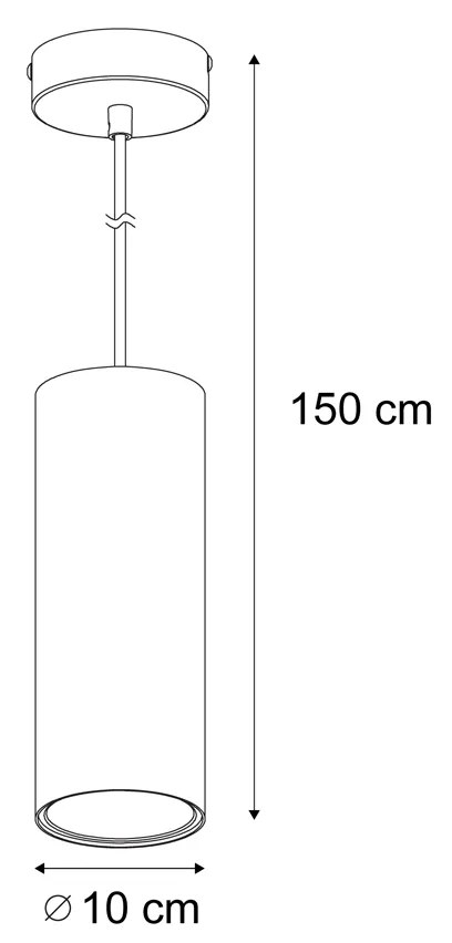 Nowoczesna lampa wisząca Tubo, kolor ciemnoszary, oprawka GU10, 50 mm Nowoczesny Oswietlenie wewnetrzne