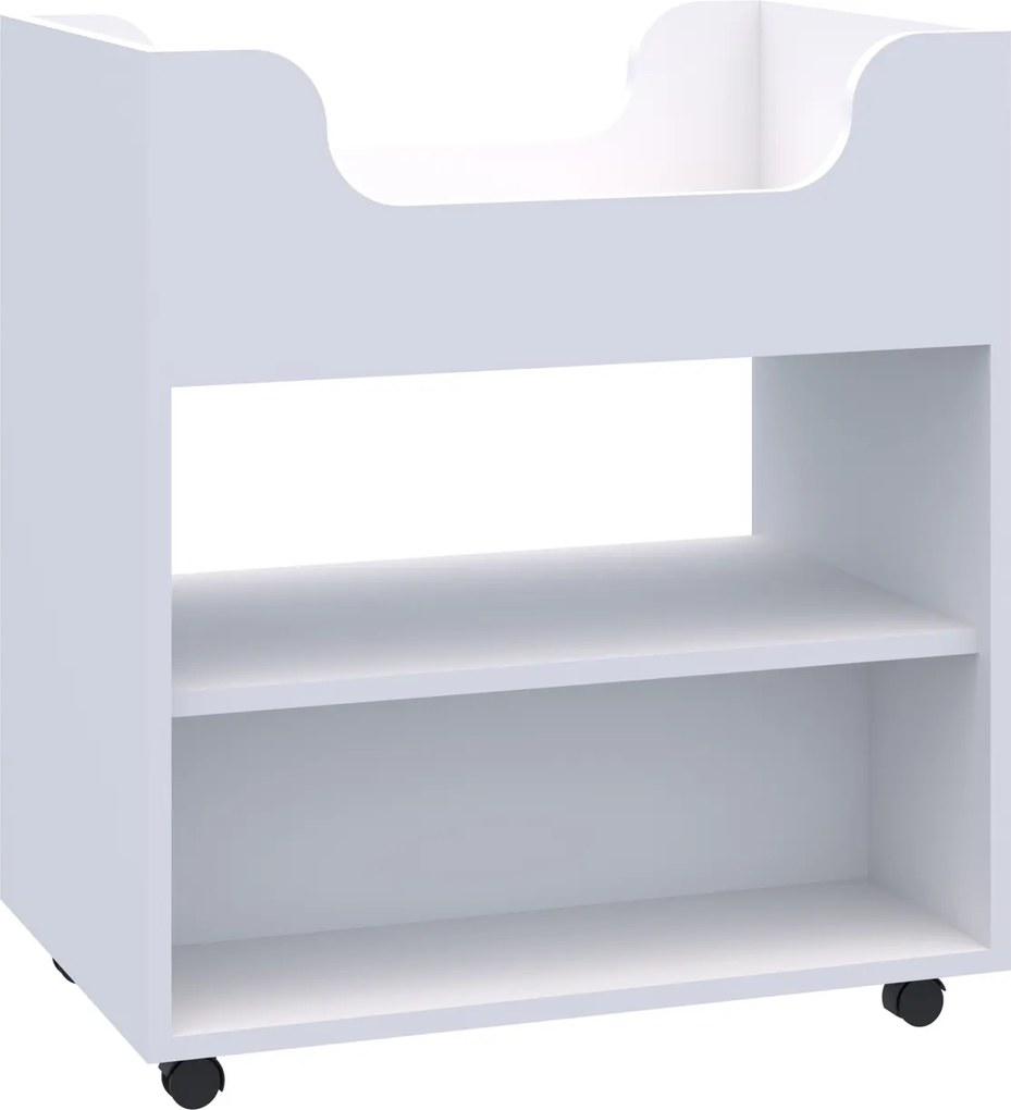 Szafka mobilna do strefowania przestrzeni Smart z półką dwustronną, index KG-SZM-2P-PD