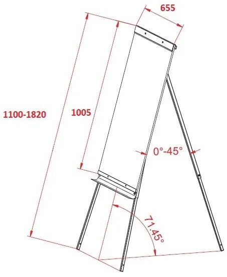 Flipchart TRIPOD BW, magnetyczny